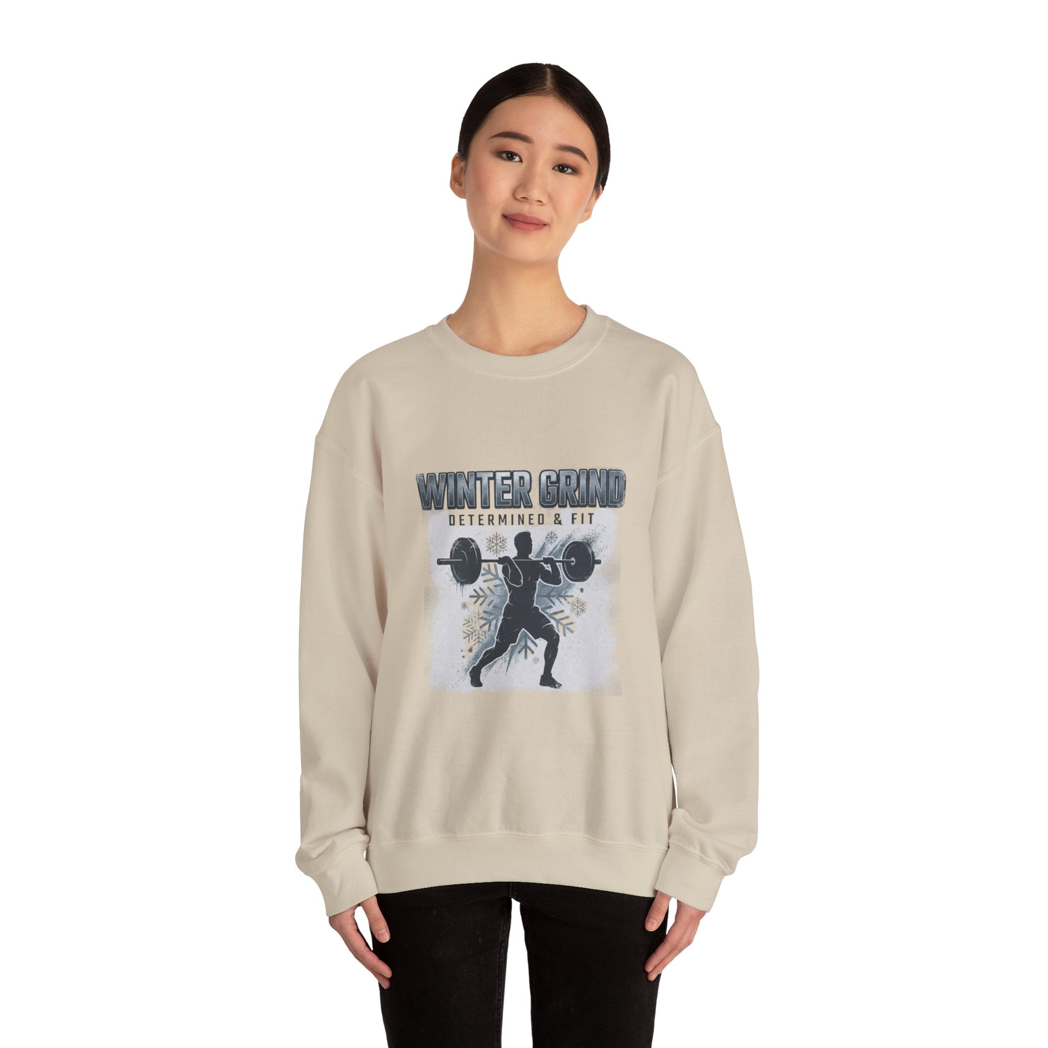 Winter Grind Crewneck Sweatshirt | winter workout shirt, gym motivation apparel