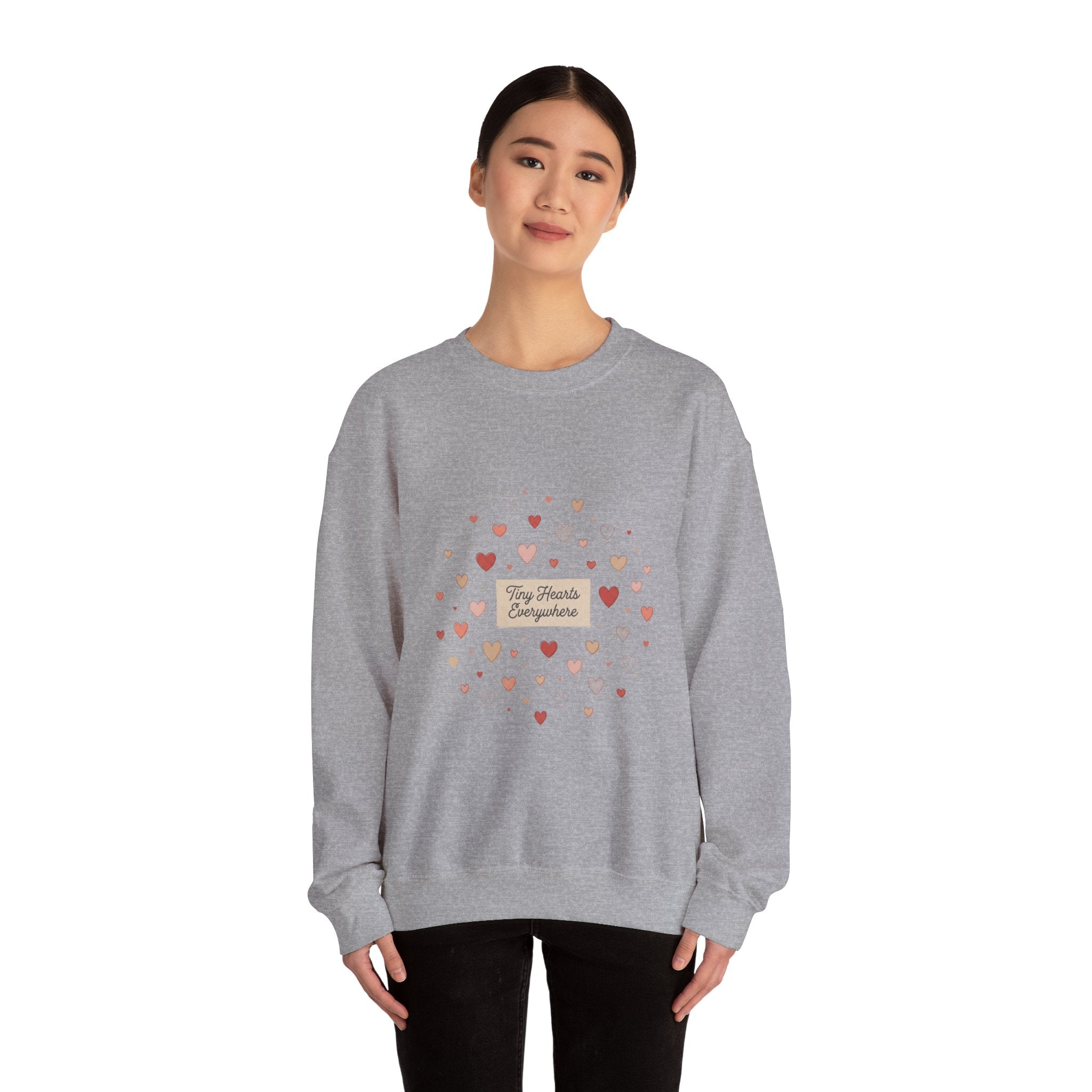 Tiny Heart Confetti Crewneck Sweatshirt | tiny heart design, valentine doodle