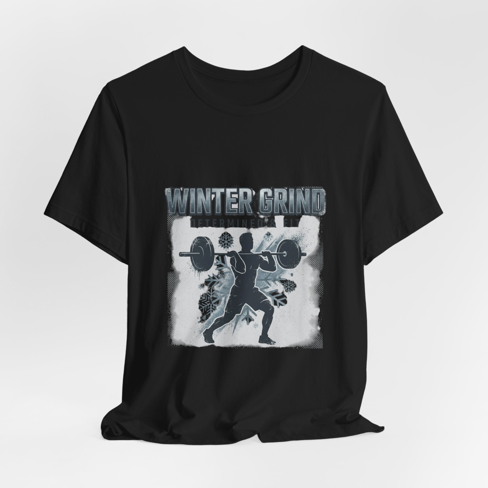 Winter Grind weightlifting T-Shirt | winter workout shirt, gym motivation