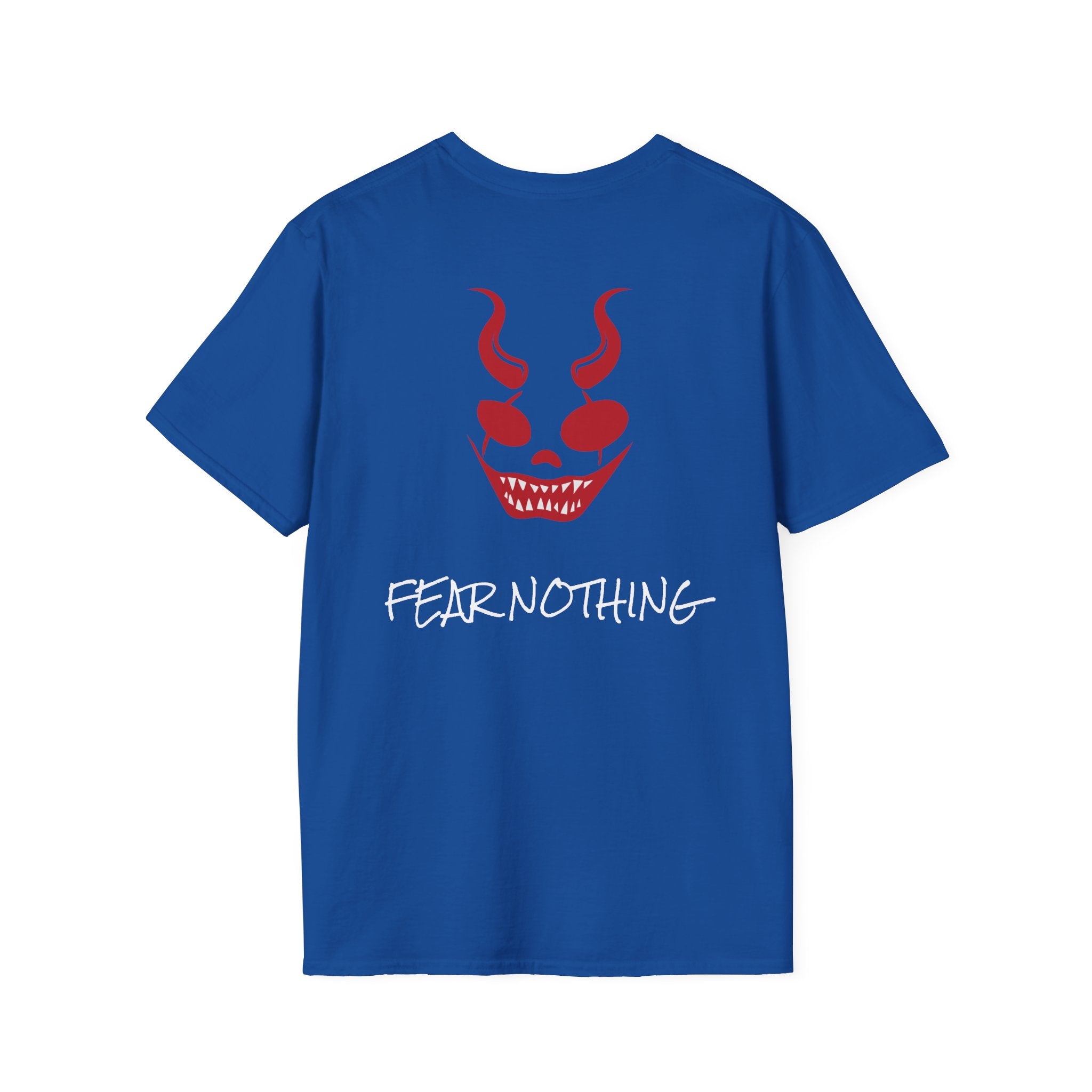 Fear Nothing T-Shirt — Red Demon Face Graphic Tee