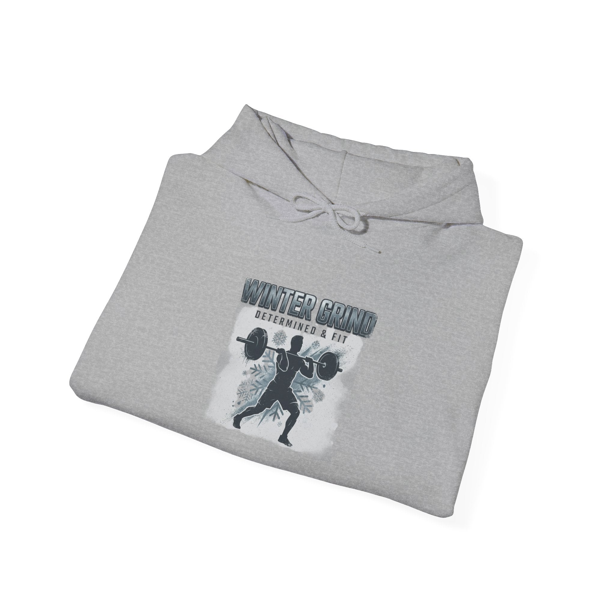 Winter Grind Gym Motivation Hoodie | winter workout shirt, sweat through winter