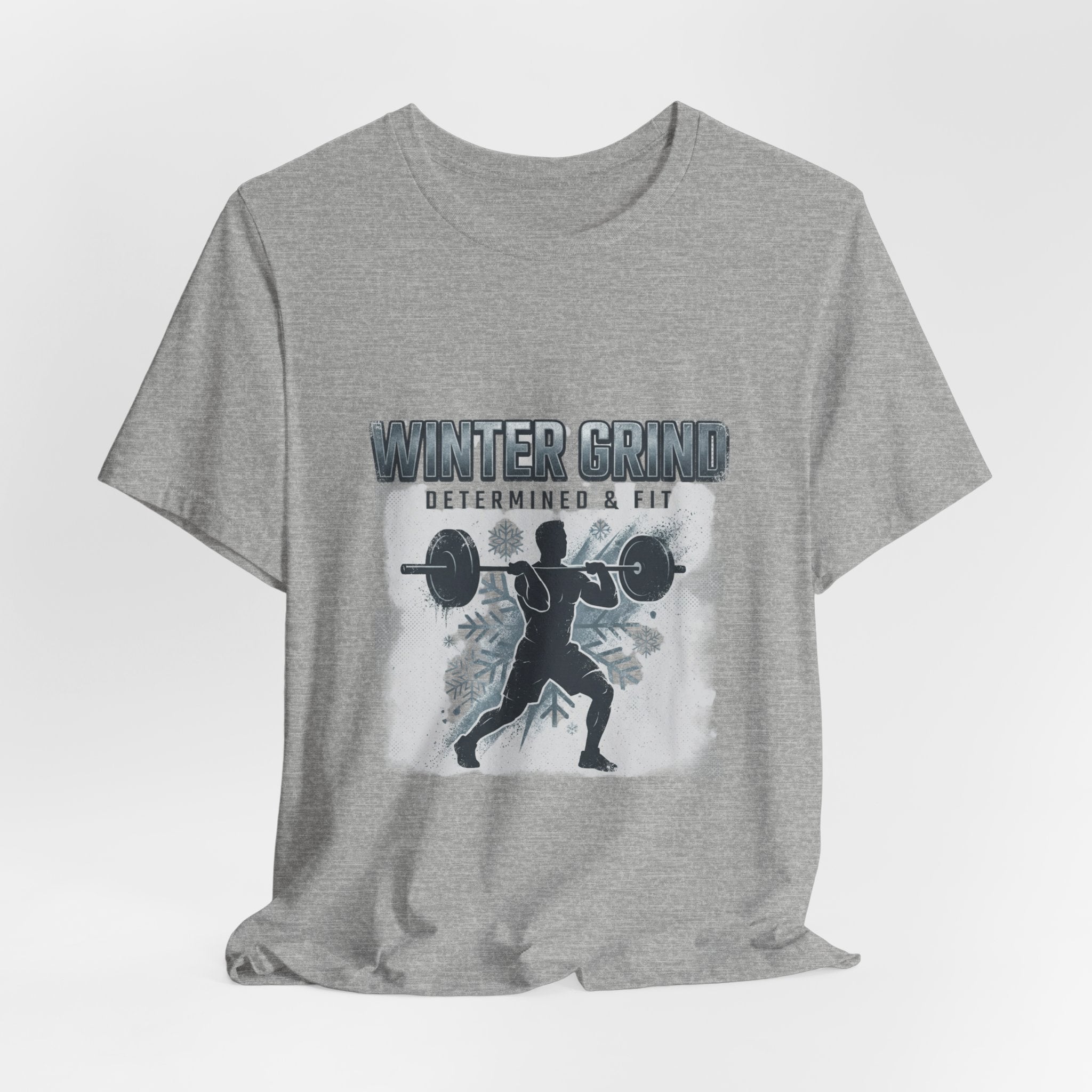 Winter Grind weightlifting T-Shirt | winter workout shirt, gym motivation