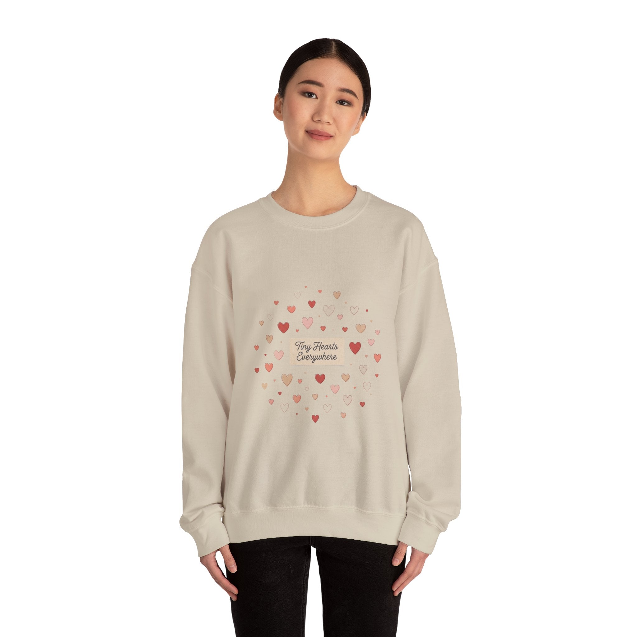 Tiny Heart Confetti Crewneck Sweatshirt | tiny heart design, valentine doodle