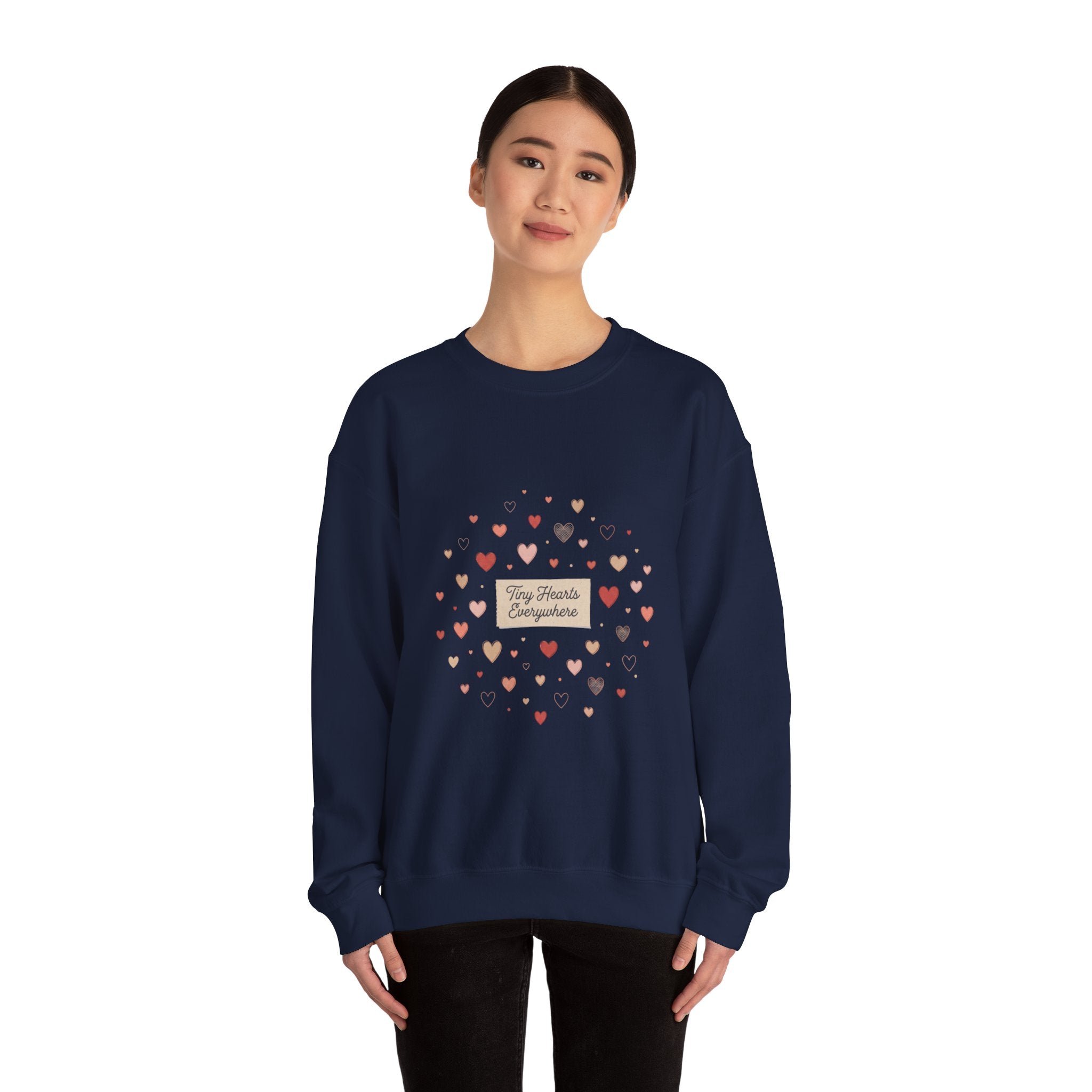 Tiny Heart Confetti Crewneck Sweatshirt | tiny heart design, valentine doodle