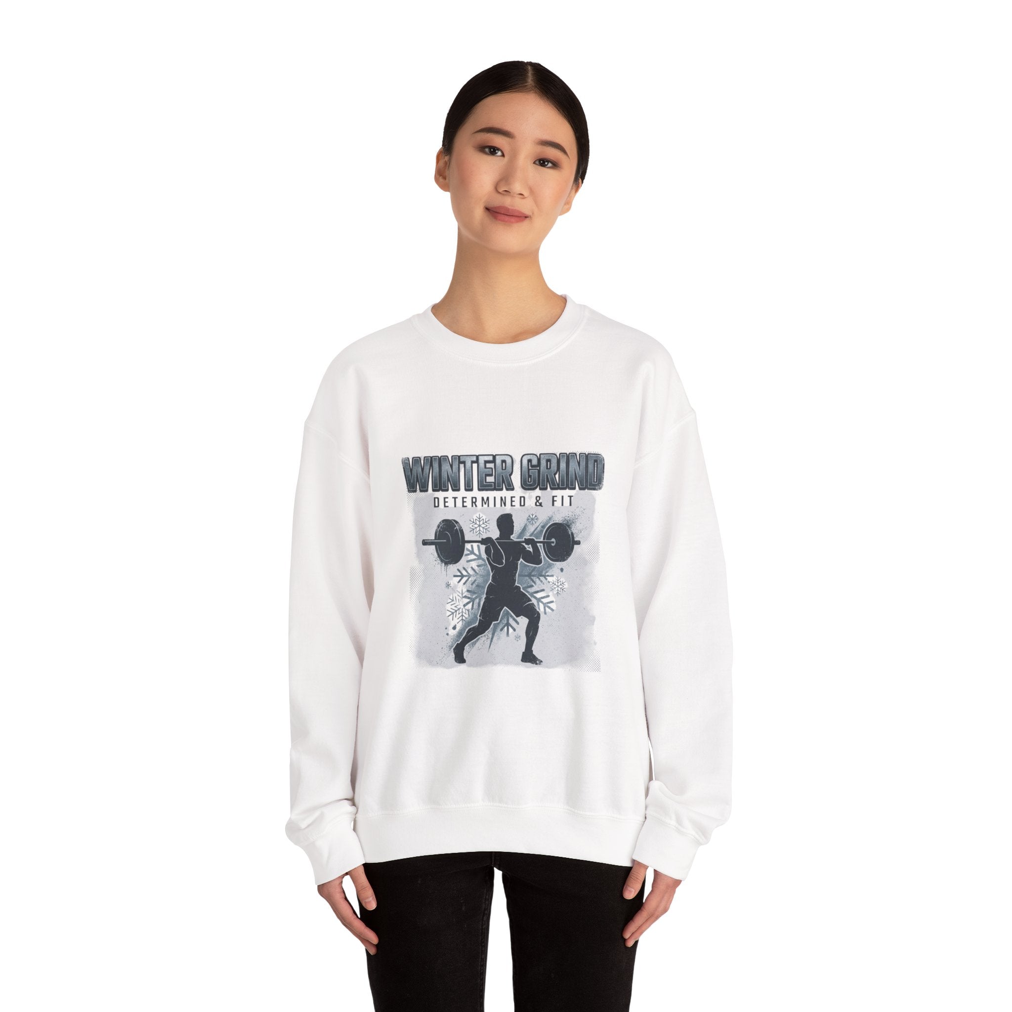 Winter Grind Crewneck Sweatshirt | winter workout shirt, gym motivation apparel