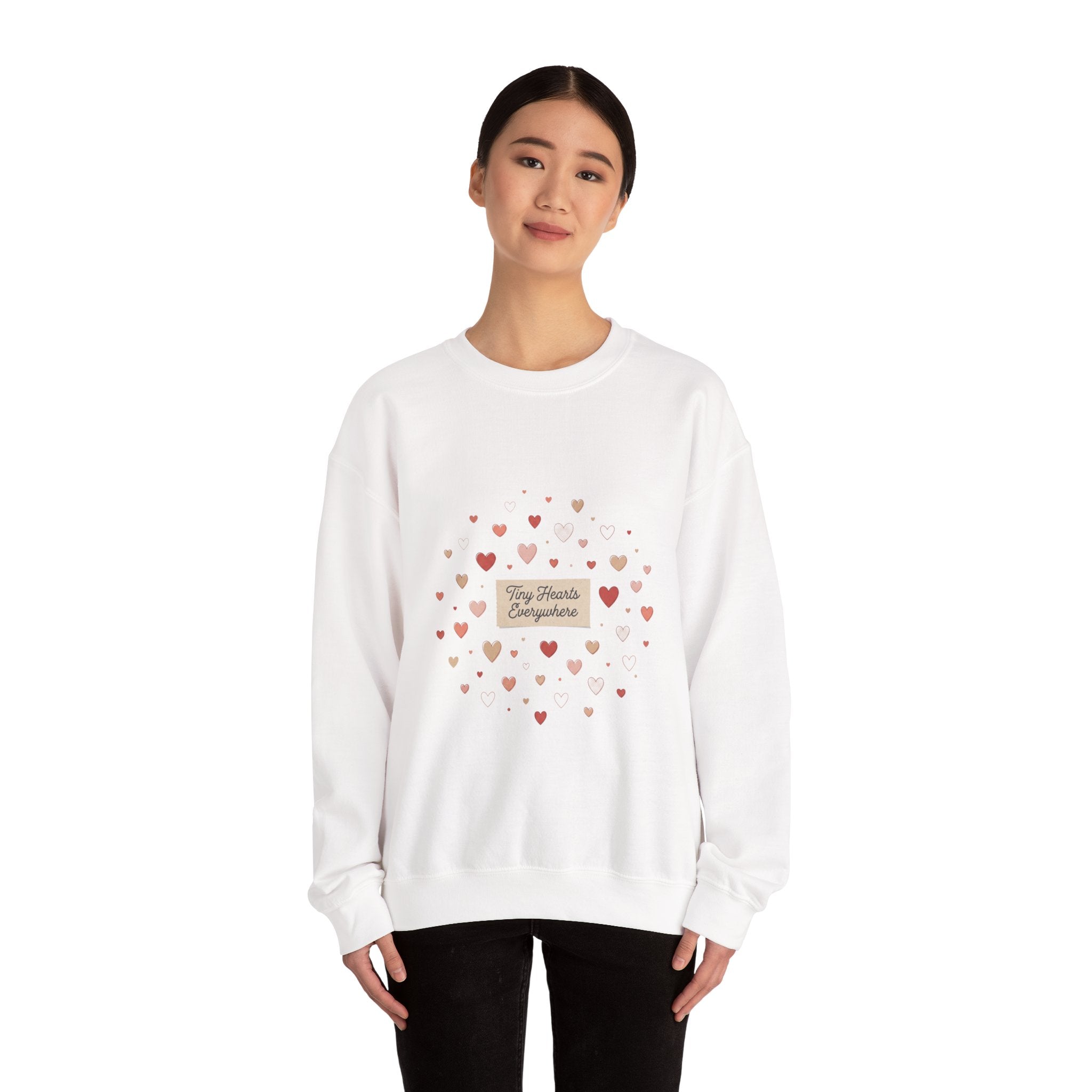 Tiny Heart Confetti Crewneck Sweatshirt | tiny heart design, valentine doodle