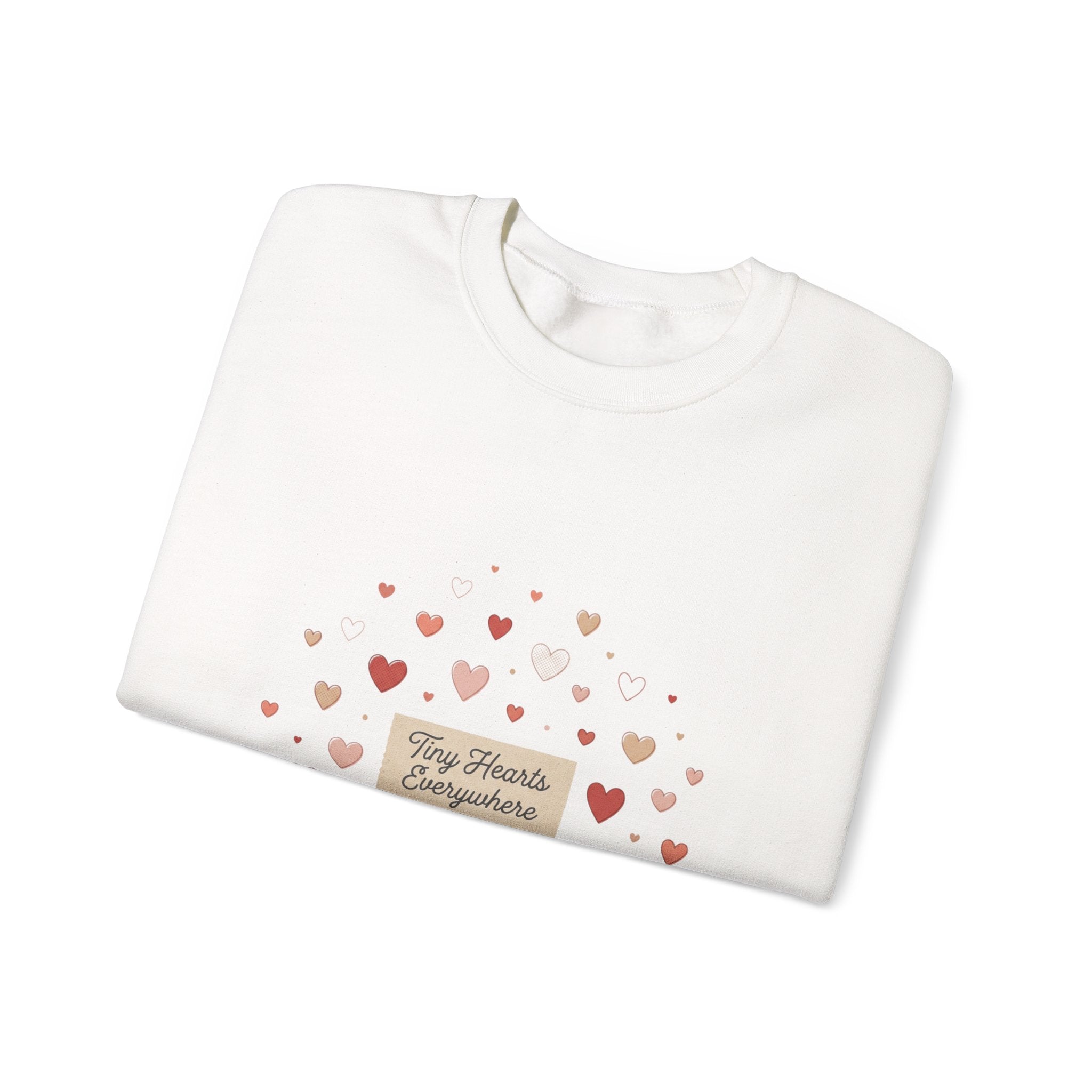 Tiny Heart Confetti Crewneck Sweatshirt | tiny heart design, valentine doodle