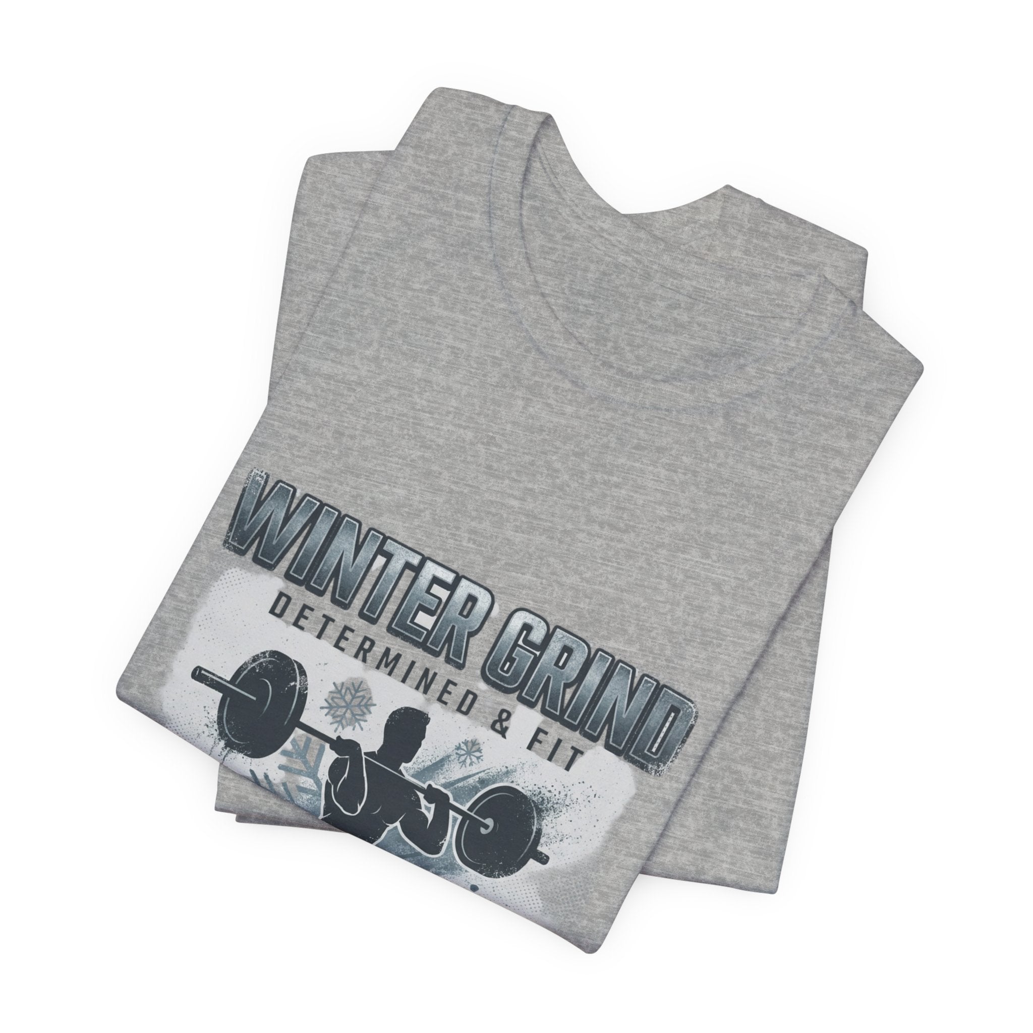 Winter Grind weightlifting T-Shirt | winter workout shirt, gym motivation