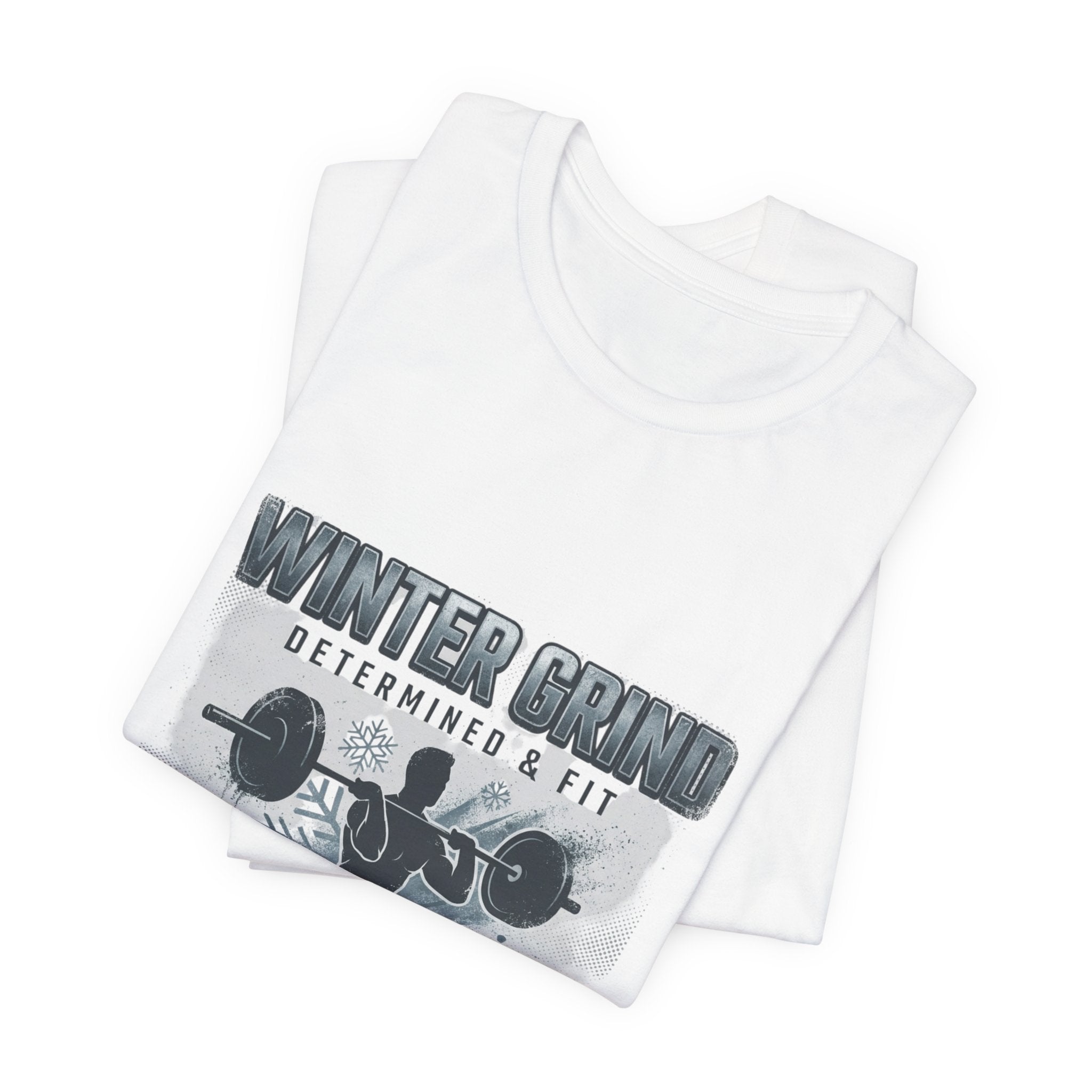 Winter Grind weightlifting T-Shirt | winter workout shirt, gym motivation